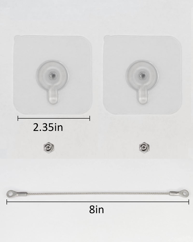 xicveiuz 10 Pack, 8 inches Furniture Anchors Kit for Baby Proofing, Adhesive TV Safety Straps Use to Prevent Falling and Anti Tip, No Drill Dresser Or Cabinet to Wall Anchors (xicveiuz) - Image 5
